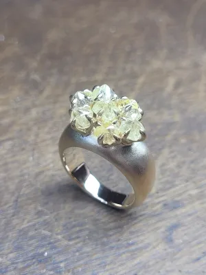 Raw Diamond Cocktail Gold Ring – 4.89 ct.