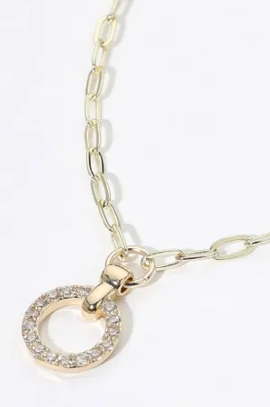 Real World Pave Ring Necklace