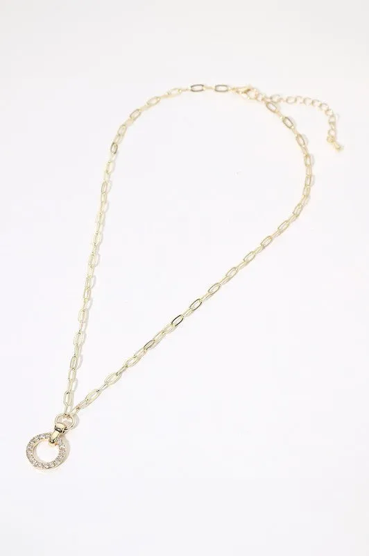Real World Pave Ring Necklace