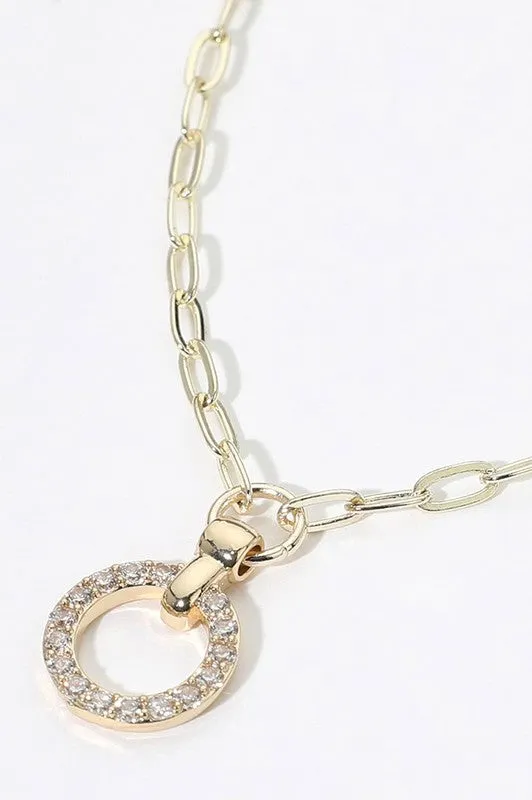 Real World Pave Ring Necklace