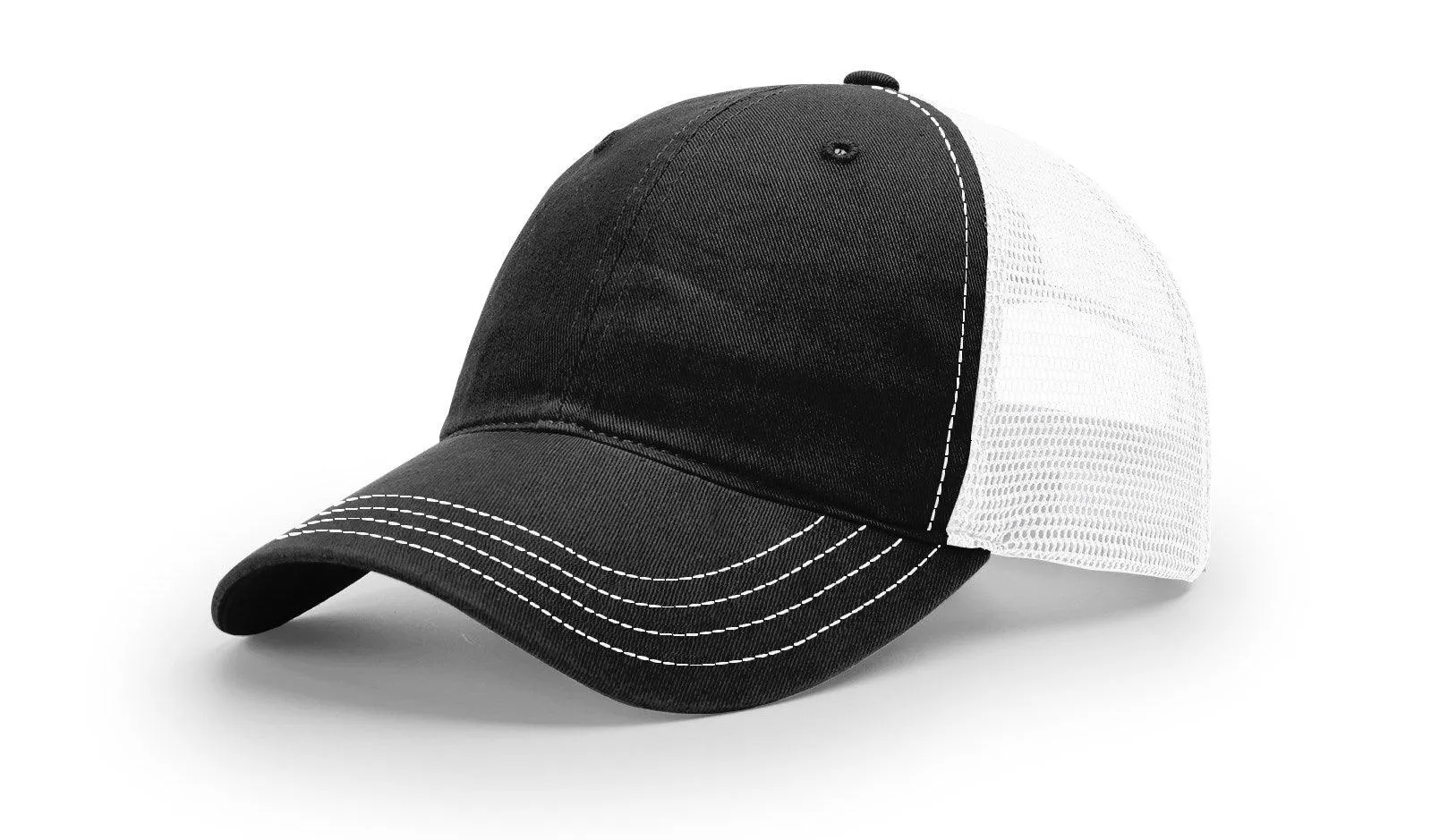 Richardson 111 Garment Washed Snapback Trucker Hat Relaxed Unstructured Cap