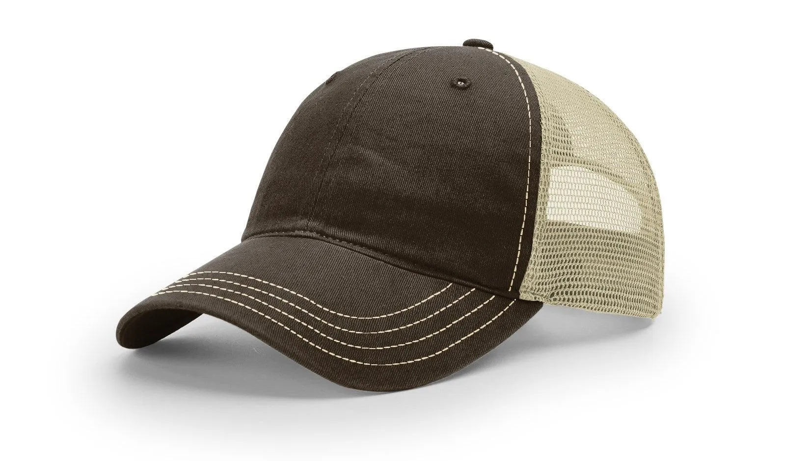 Richardson 111 Garment Washed Snapback Trucker Hat Relaxed Unstructured Cap