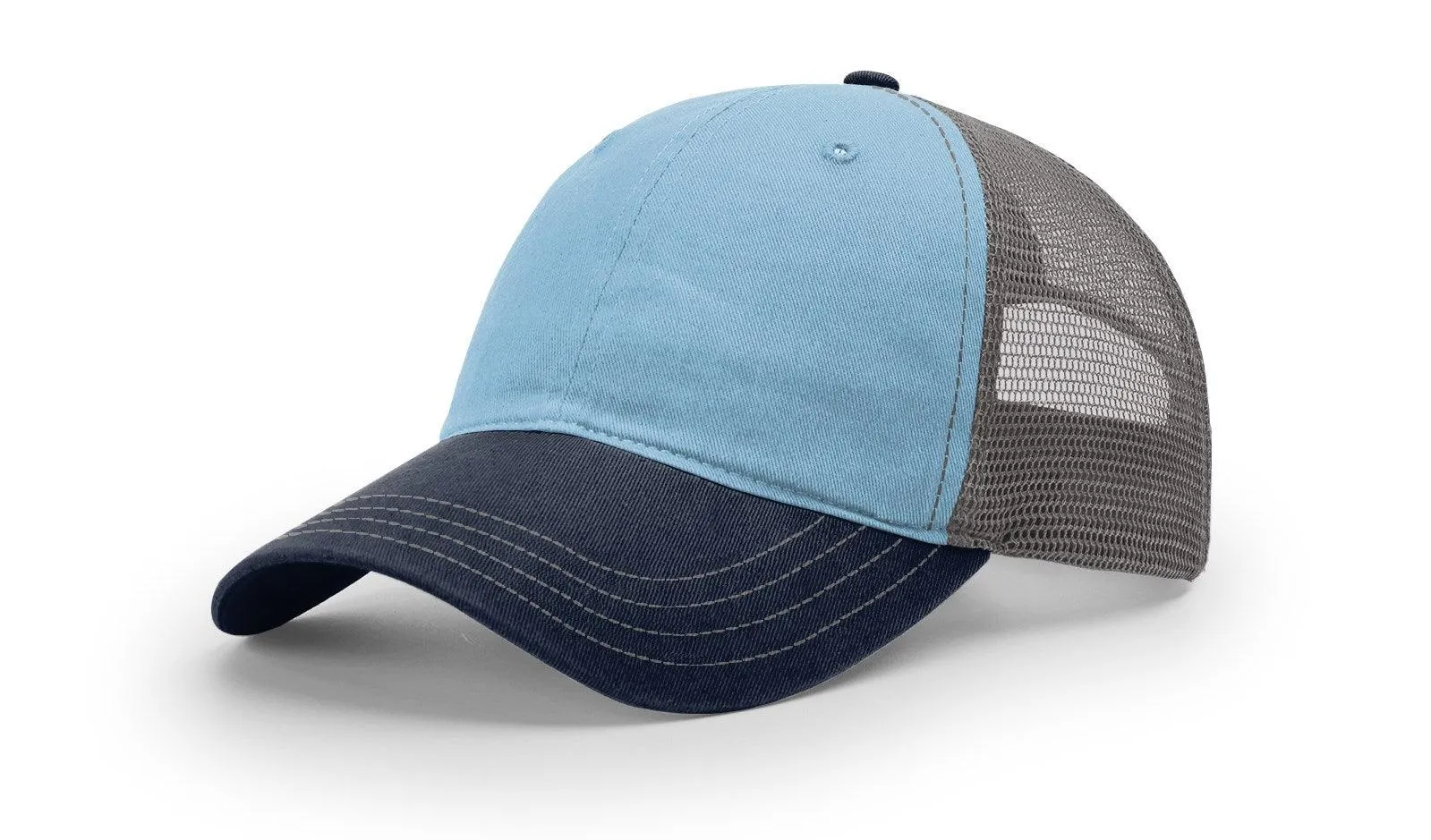 Richardson 111 Garment Washed Snapback Trucker Hat Relaxed Unstructured Cap