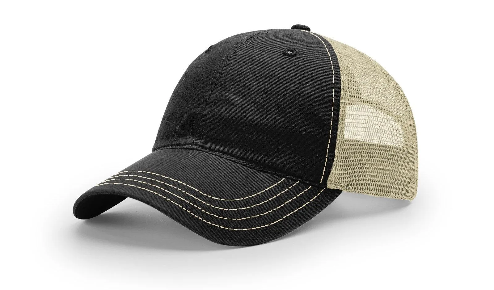 Richardson 111 Garment Washed Snapback Trucker Hat Relaxed Unstructured Cap