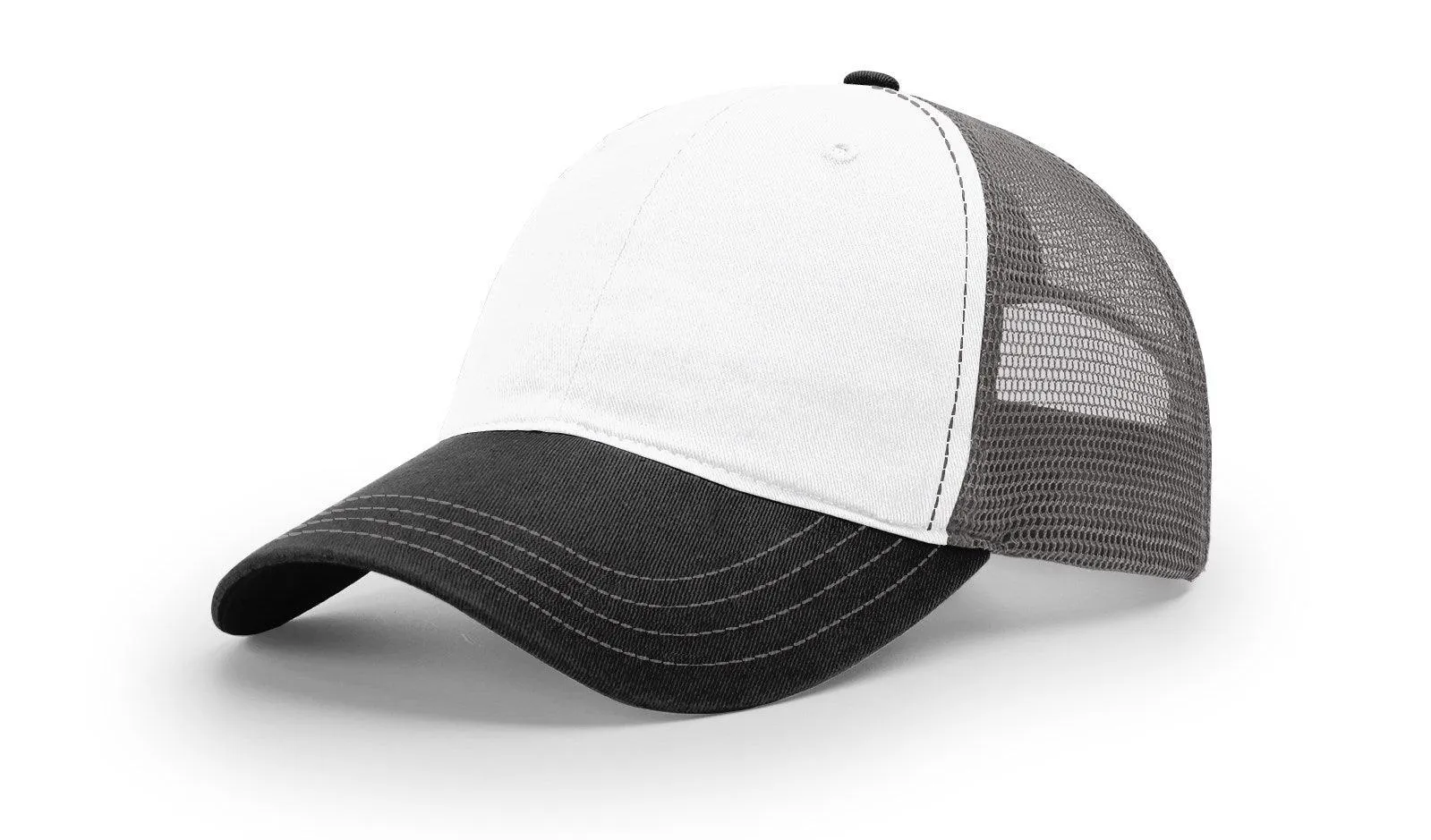 Richardson 111 Garment Washed Snapback Trucker Hat Relaxed Unstructured Cap