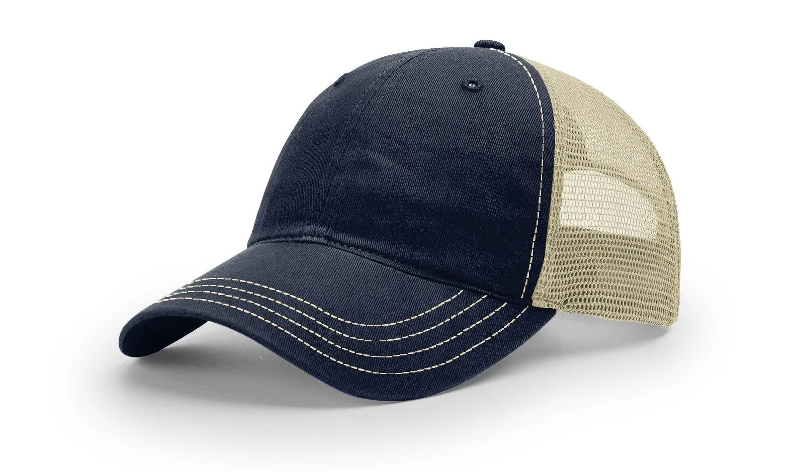 Richardson 111 Garment Washed Snapback Trucker Hat Relaxed Unstructured Cap