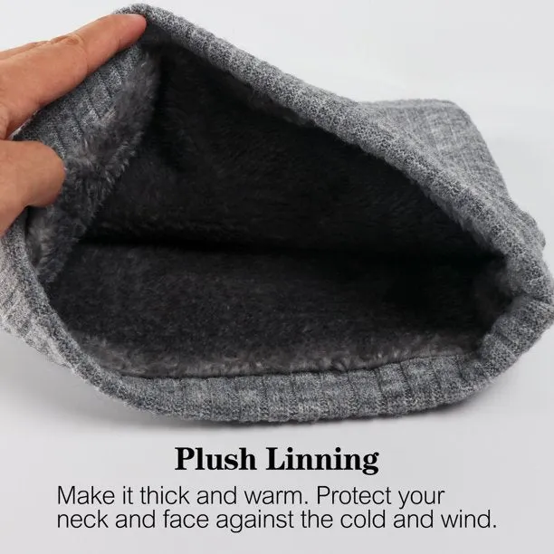 Scarves for Women and Men Double-Layer Neck Gaiter Knitted Winter Neck Warmer for Gaiter Mask Thick Windproof Scarves