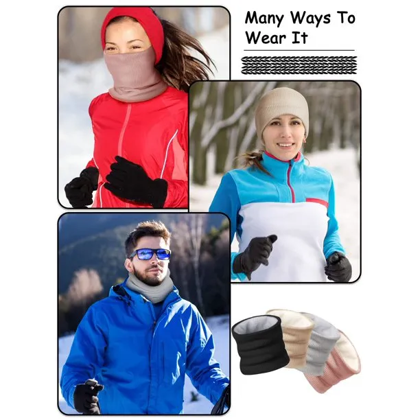 Scarves for Women and Men Double-Layer Neck Gaiter Knitted Winter Neck Warmer for Gaiter Mask Thick Windproof Scarves