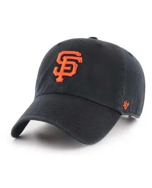 SF Giants Baseball Hat Black Clean Up