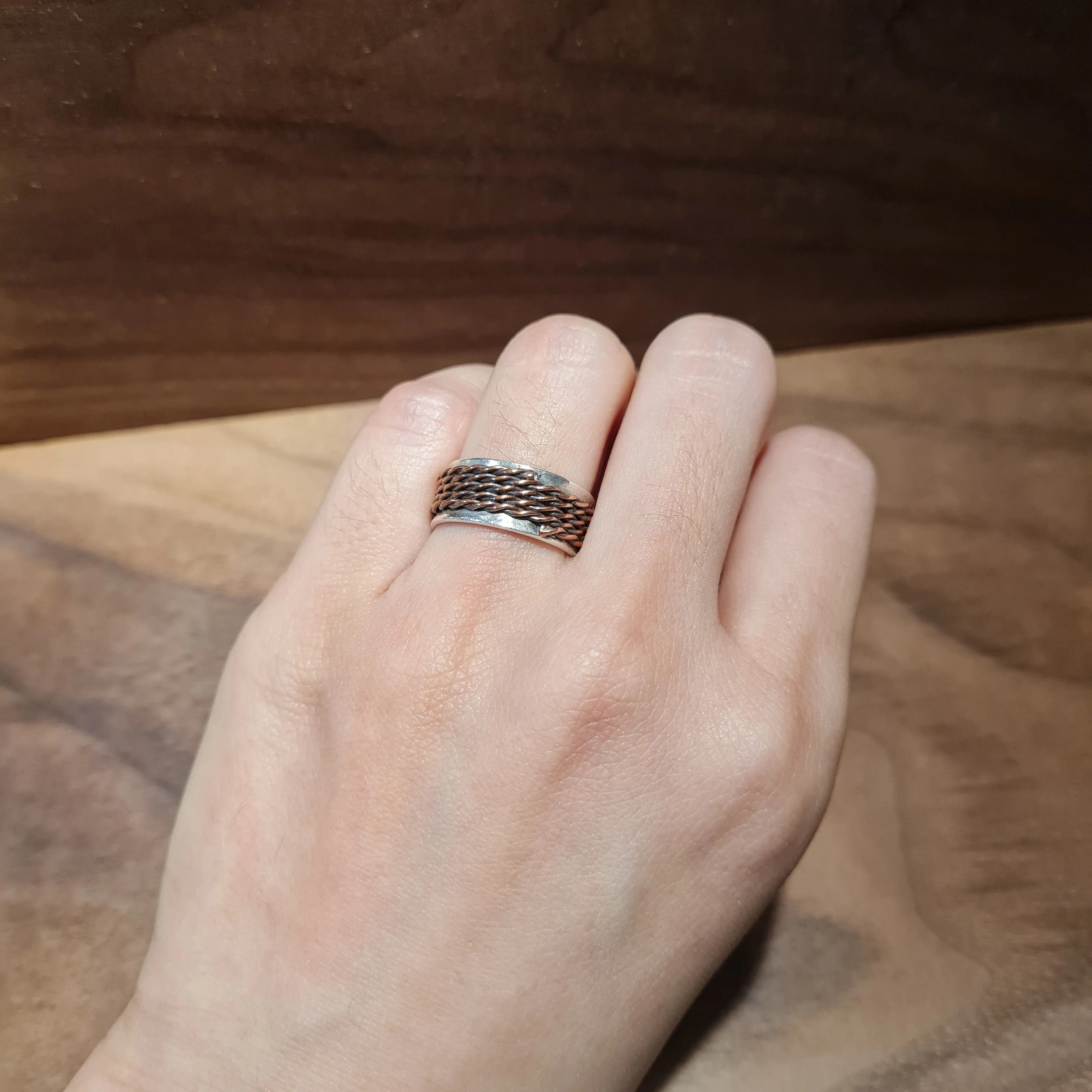 Silver & Copper Ring (Wide)