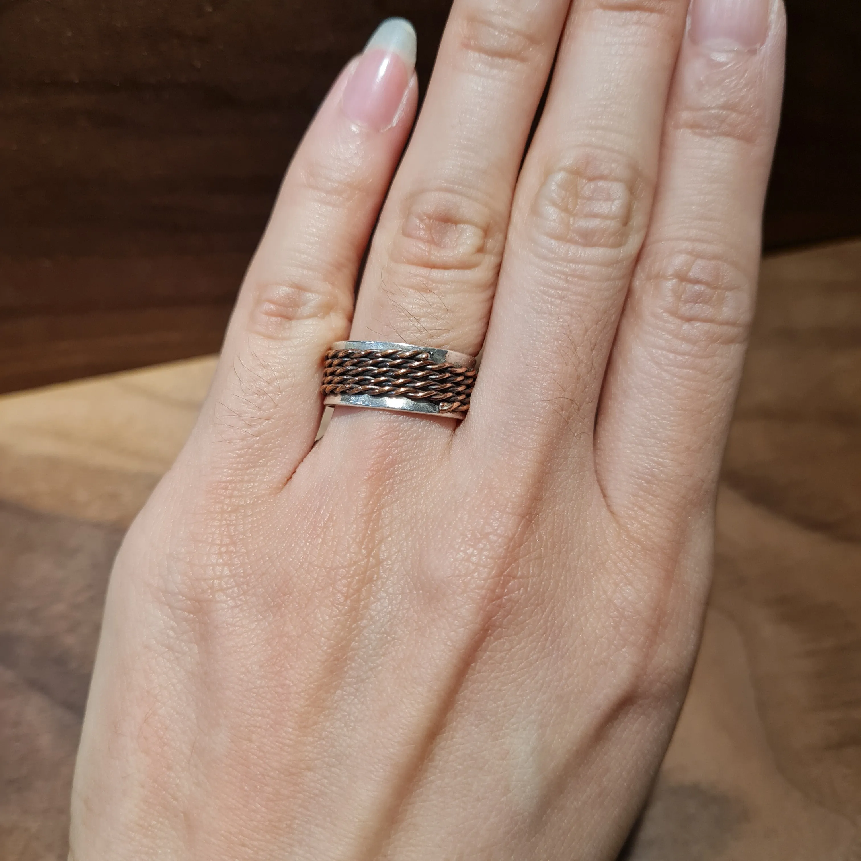 Silver & Copper Ring (Wide)