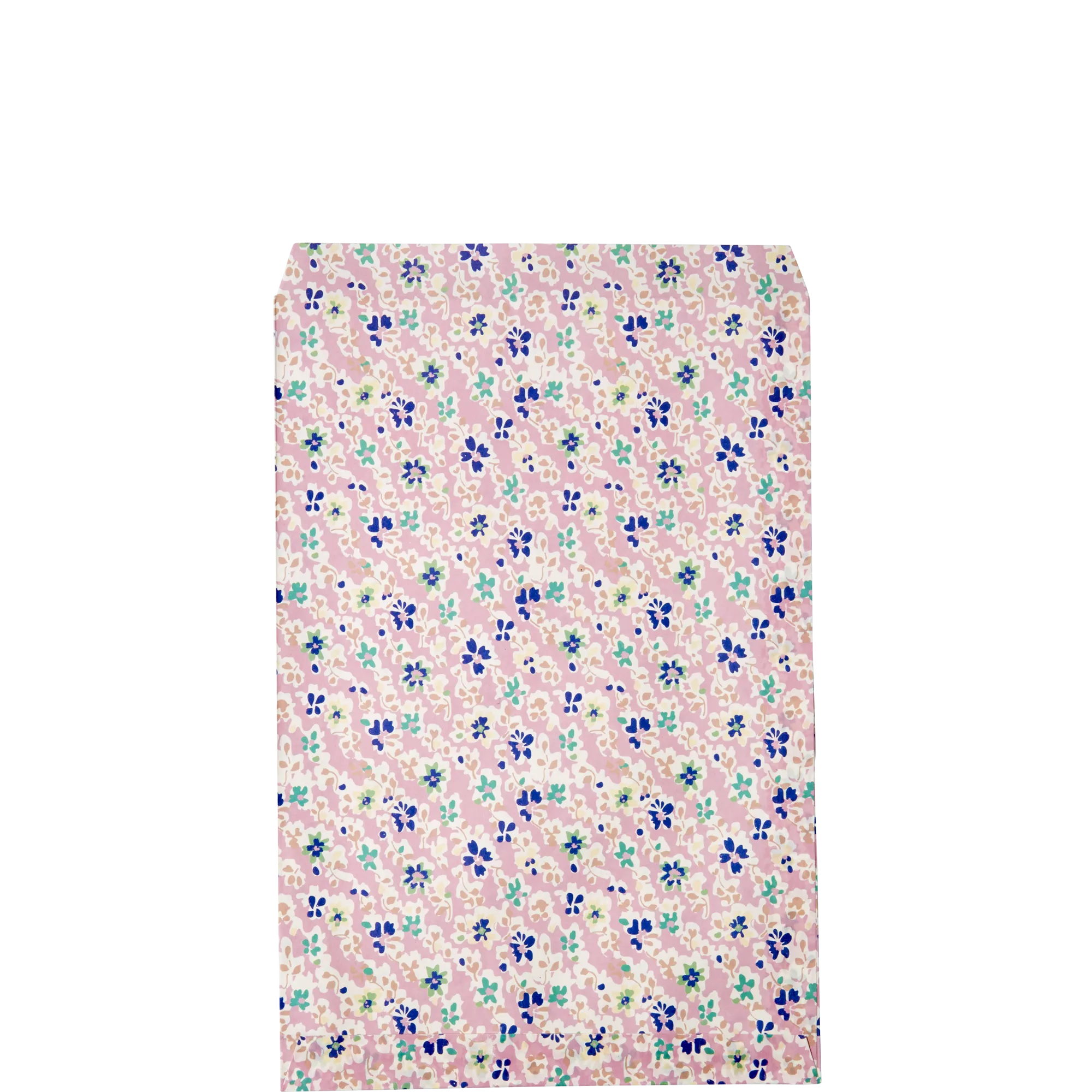 Small Paper Bag - Soft Pink - Cascading Flower Print