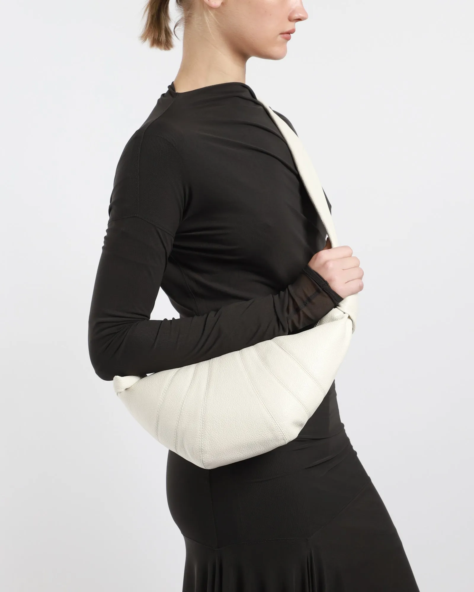 Small Soft Grain Croissant Bag