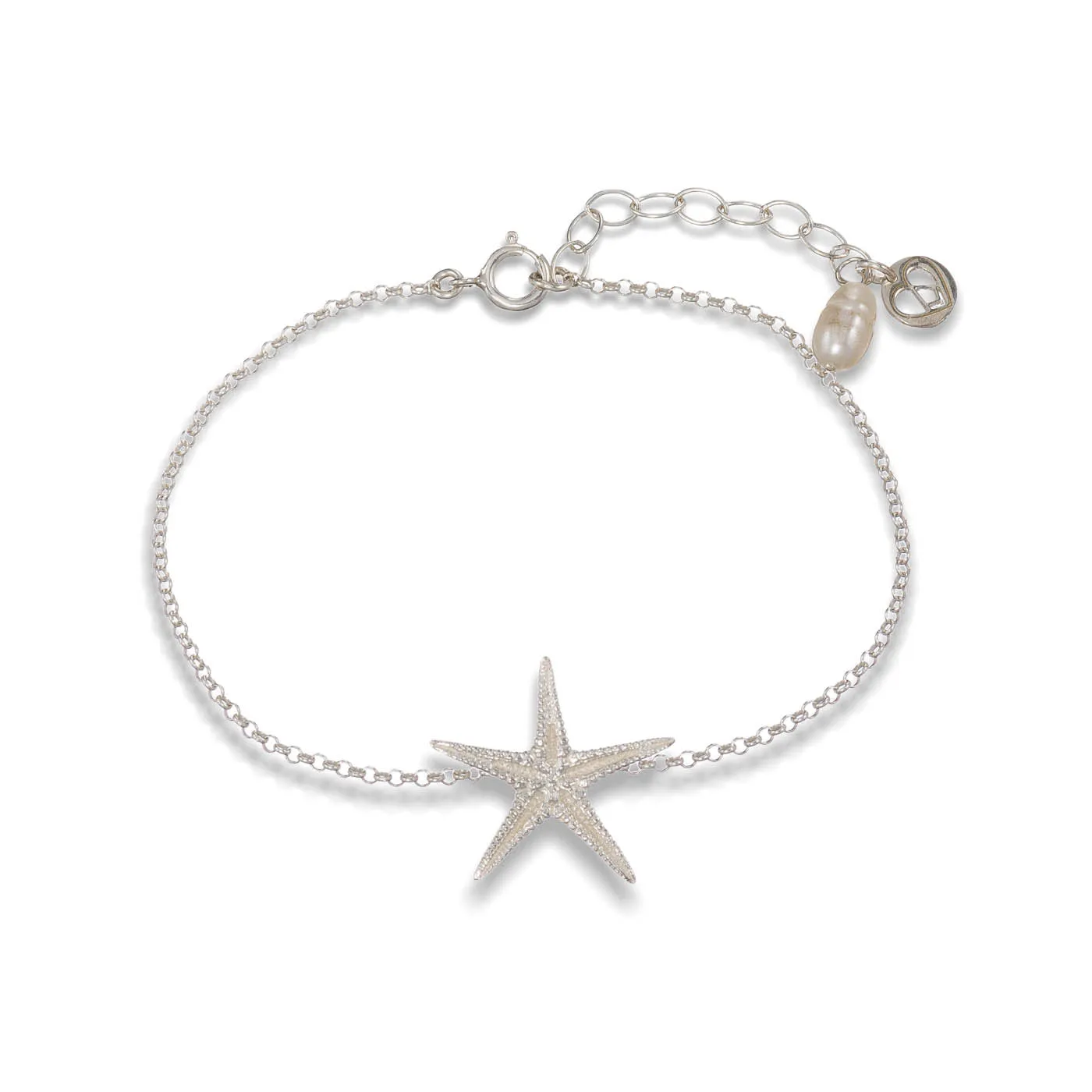 Small starfish - charm bracelet - silver 925