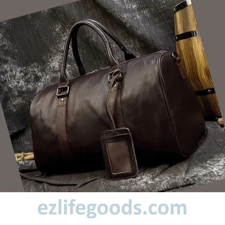 Soft Genuine Cowhide Leather Travel Bag 45 cm