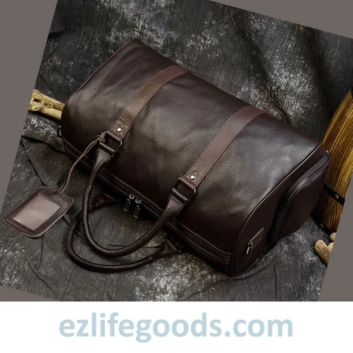 Soft Genuine Cowhide Leather Travel Bag 45 cm