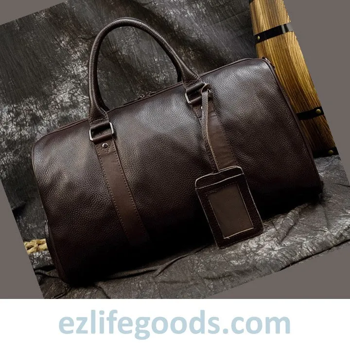Soft Genuine Cowhide Leather Travel Bag 45 cm