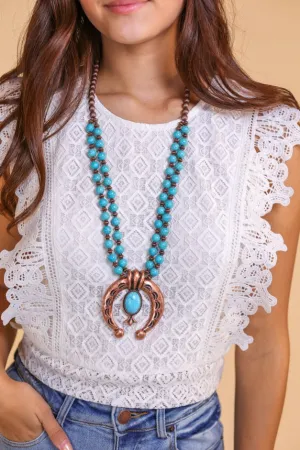 Squash Blossom Horseshoe Flower Necklaces Southern Western Vintage Statement Pieces