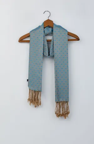Stitched 1 Piece Dyed Cotton Scarf (NA-D-PL-23-038 BLUE)