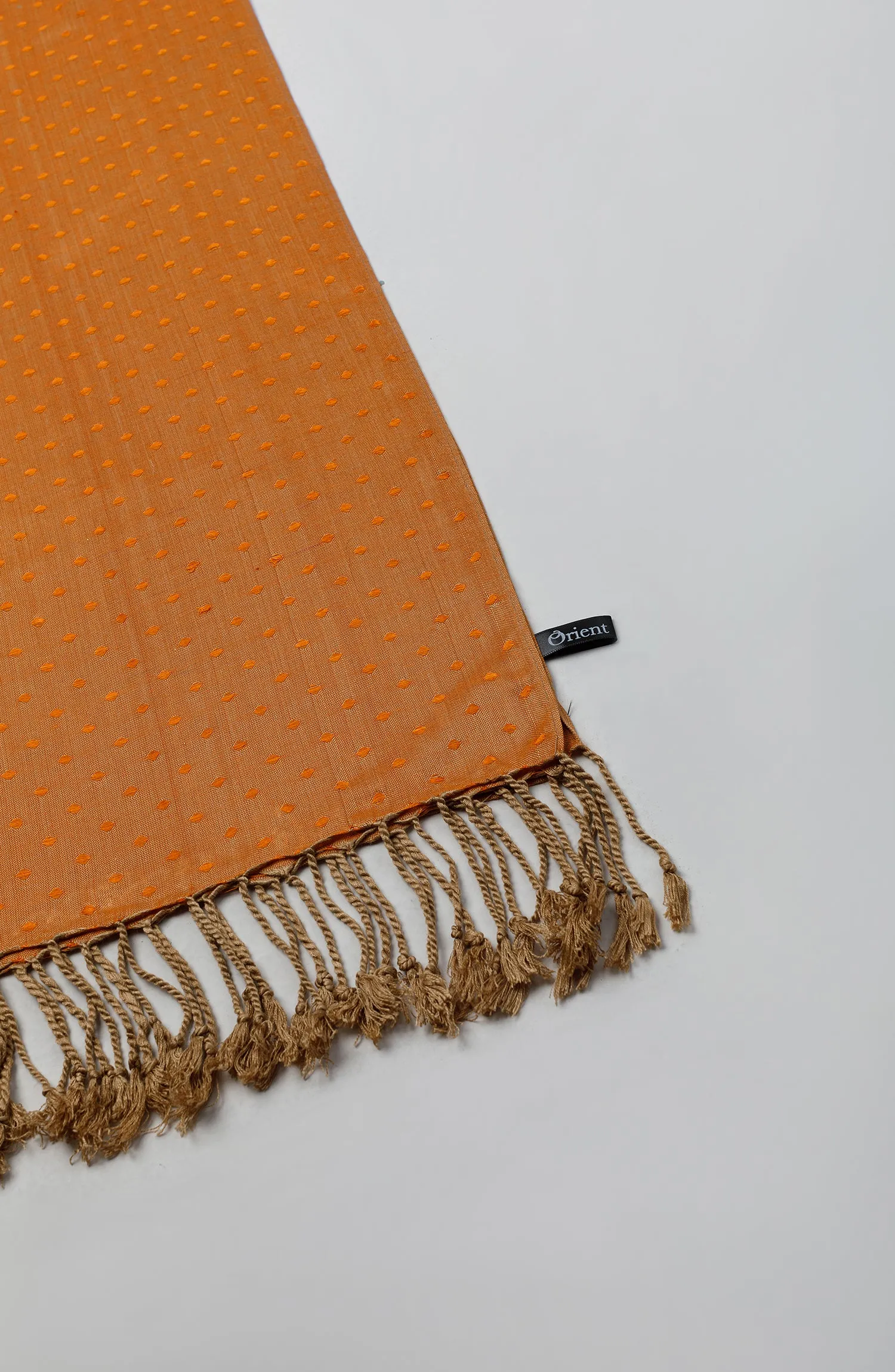 Stitched 1 Piece Dyed Cotton Scarf (NA-D-PL-23-039 PEACH)