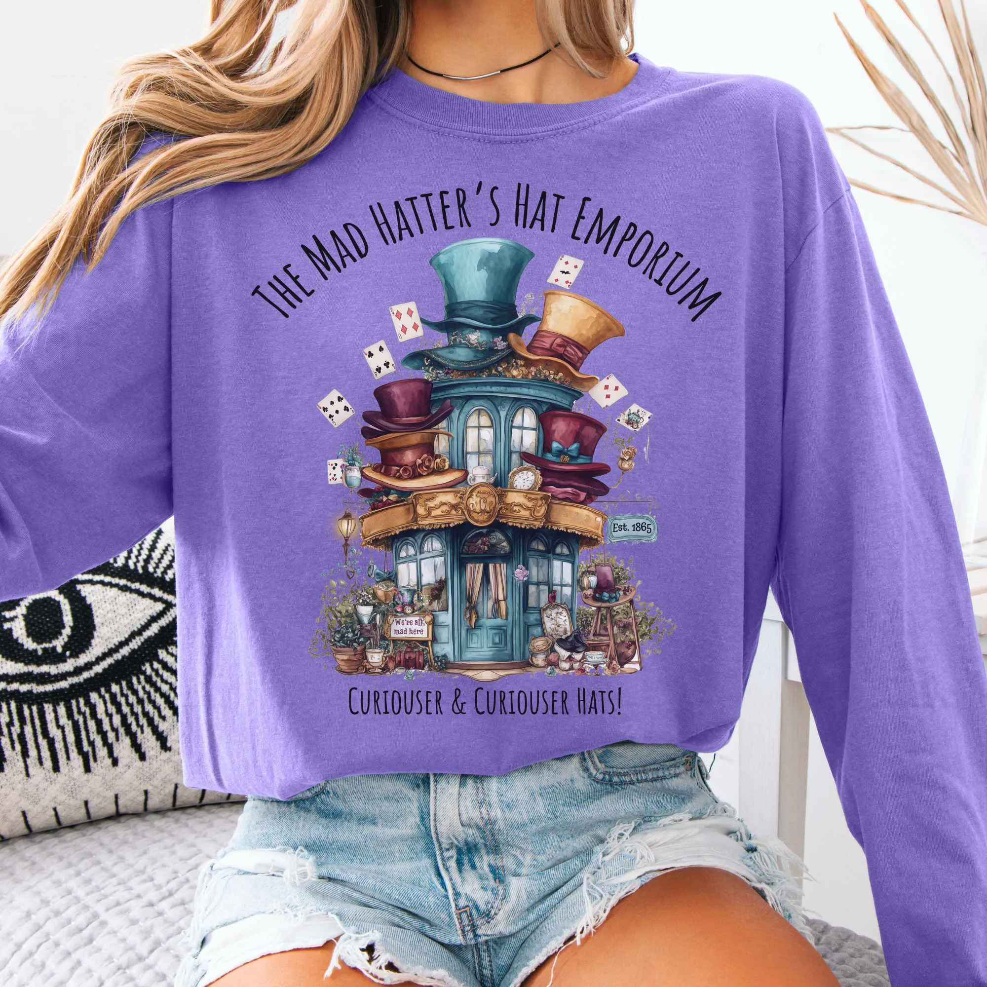 The Mad Hatter's Hat Emporium Long Sleeved Shirt