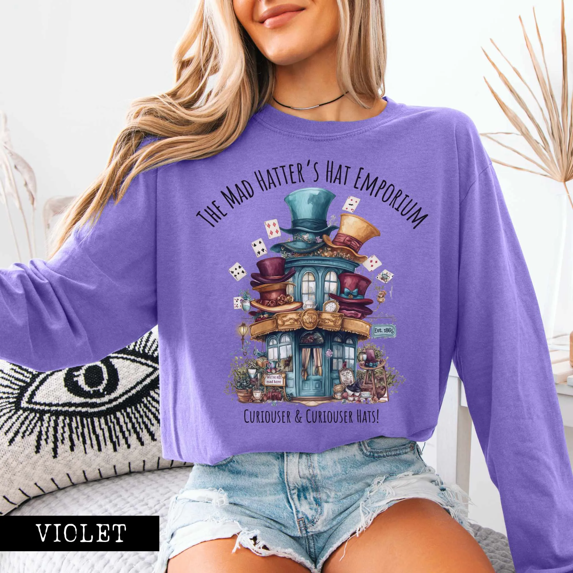 The Mad Hatter's Hat Emporium Long Sleeved Shirt