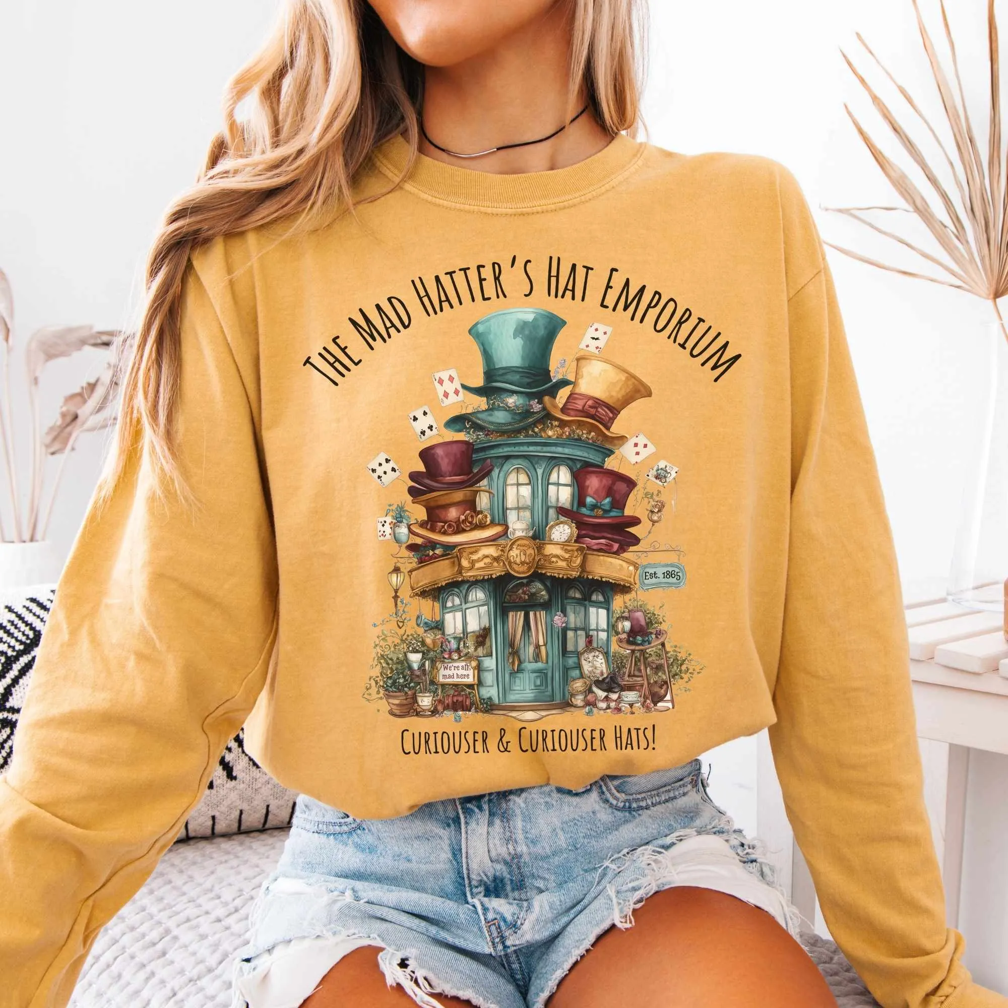 The Mad Hatter's Hat Emporium Long Sleeved Shirt