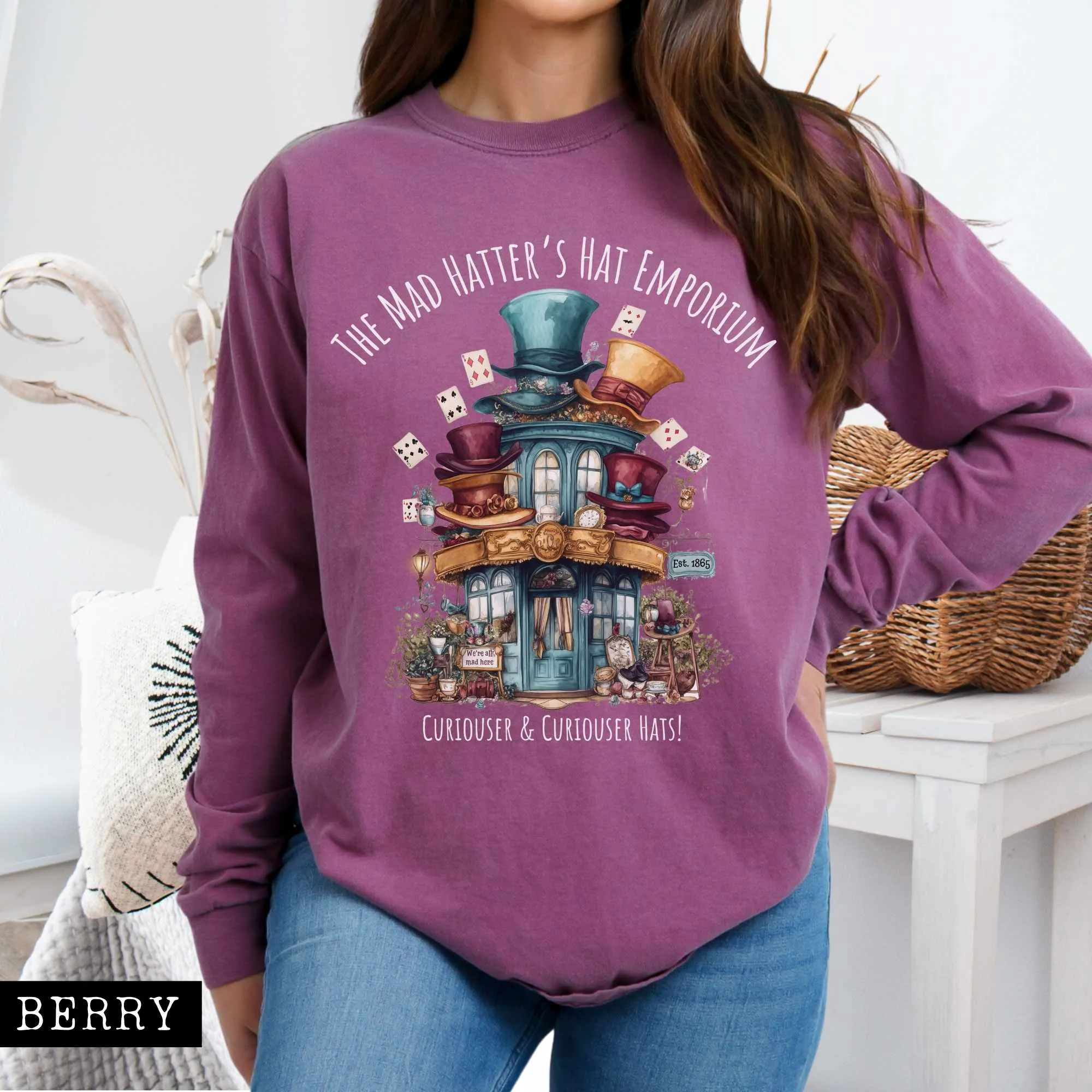 The Mad Hatter's Hat Emporium Long Sleeved Shirt