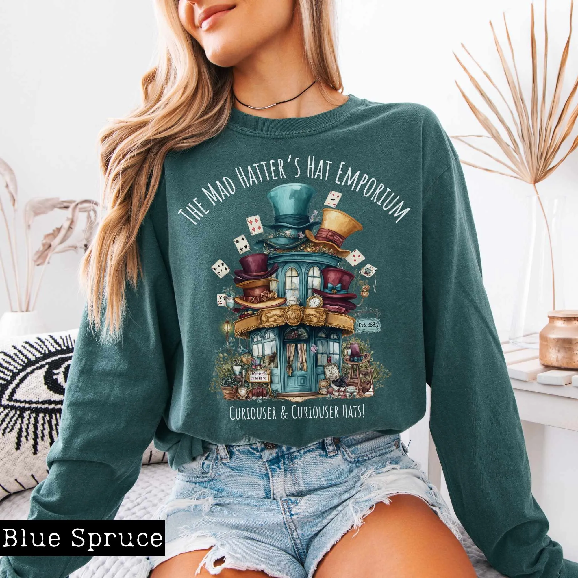 The Mad Hatter's Hat Emporium Long Sleeved Shirt