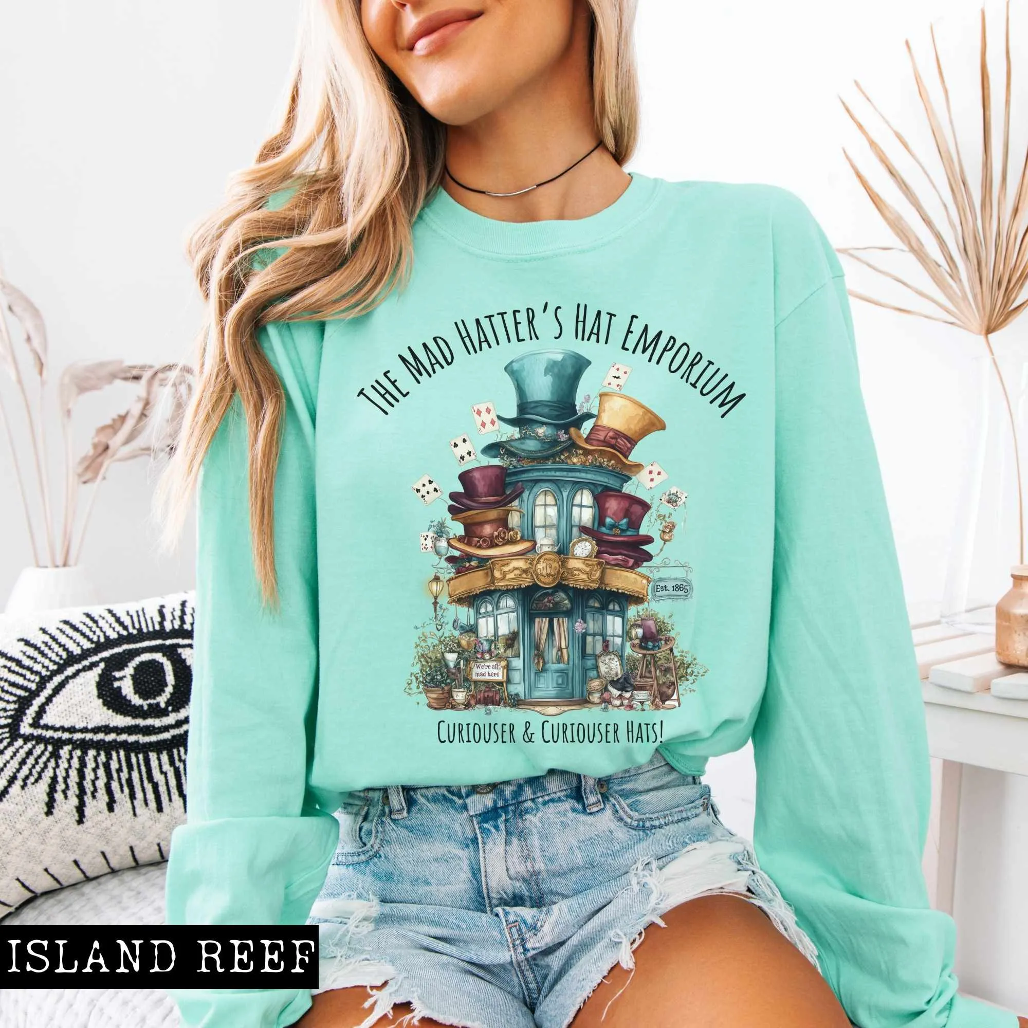 The Mad Hatter's Hat Emporium Long Sleeved Shirt