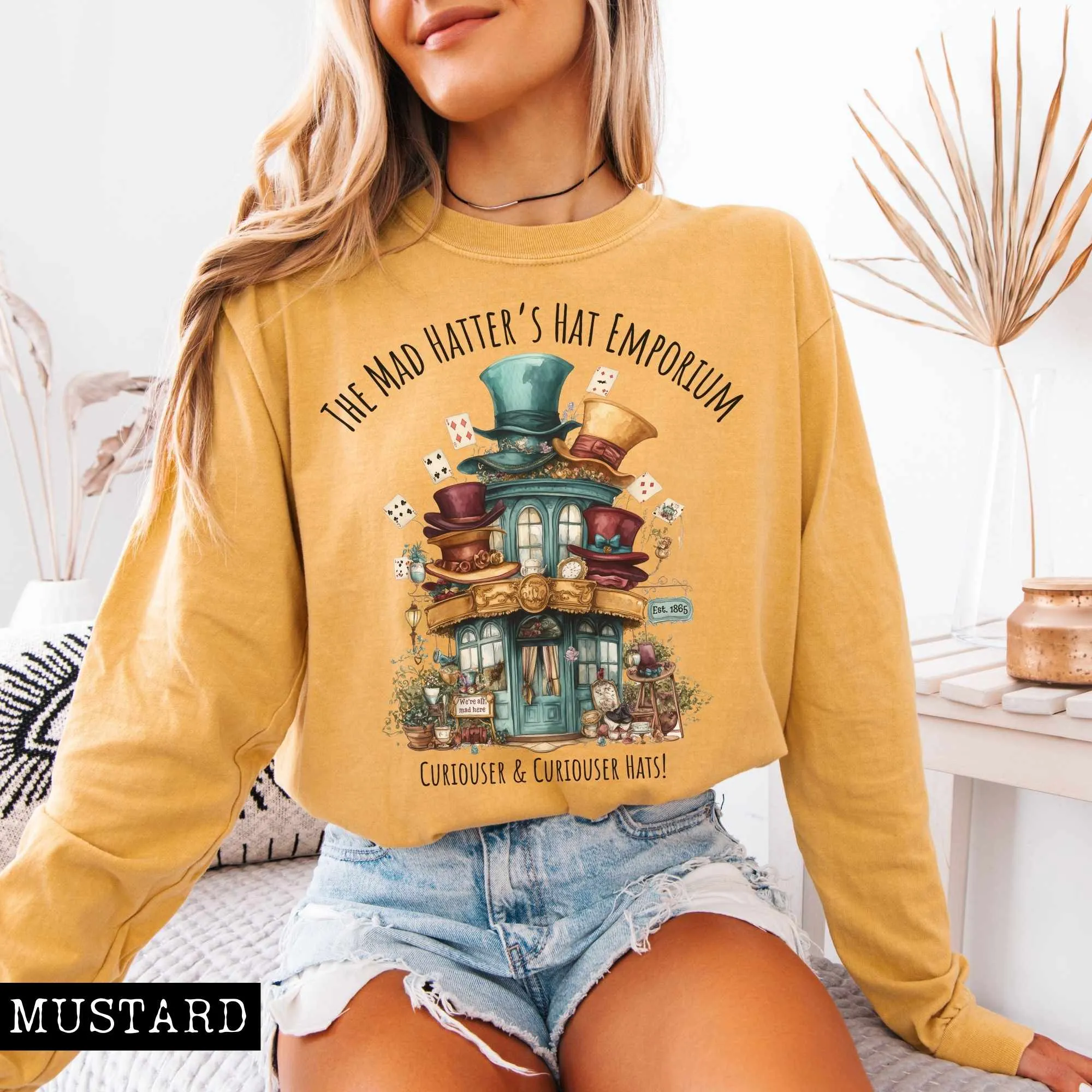 The Mad Hatter's Hat Emporium Long Sleeved Shirt