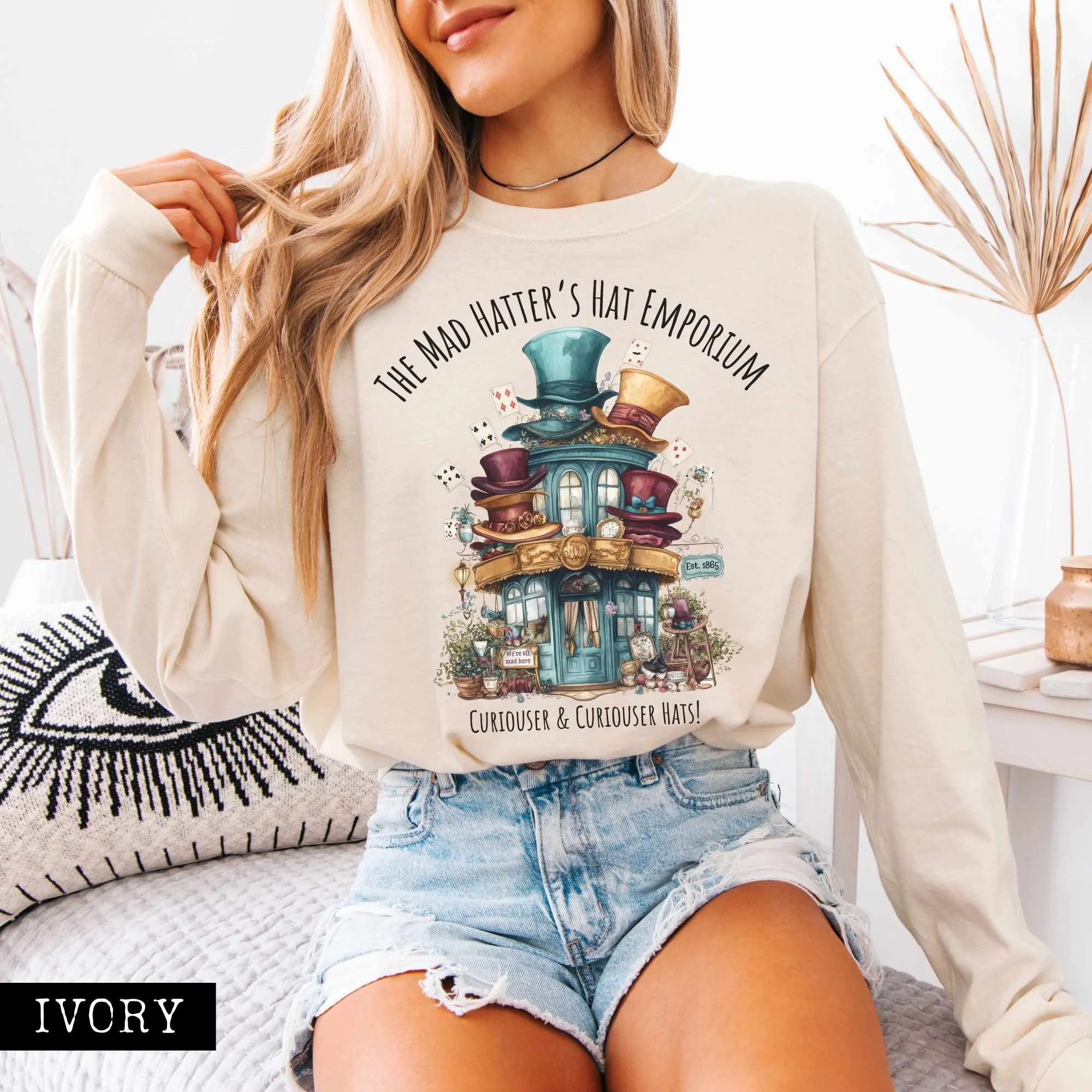 The Mad Hatter's Hat Emporium Long Sleeved Shirt