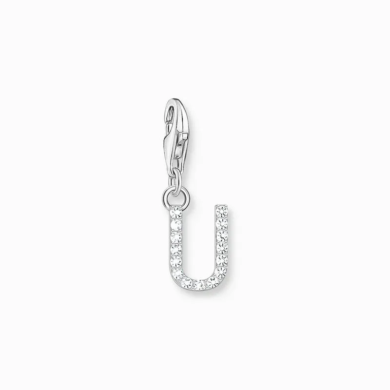 Thomas Sabo Charm Pendant Letter U with White Stones