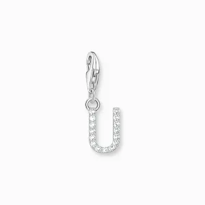 Thomas Sabo Charm Pendant Letter U with White Stones