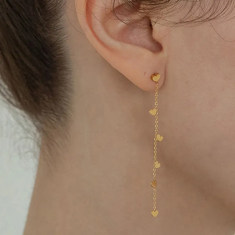 Tiny Heart Dangle Earrings