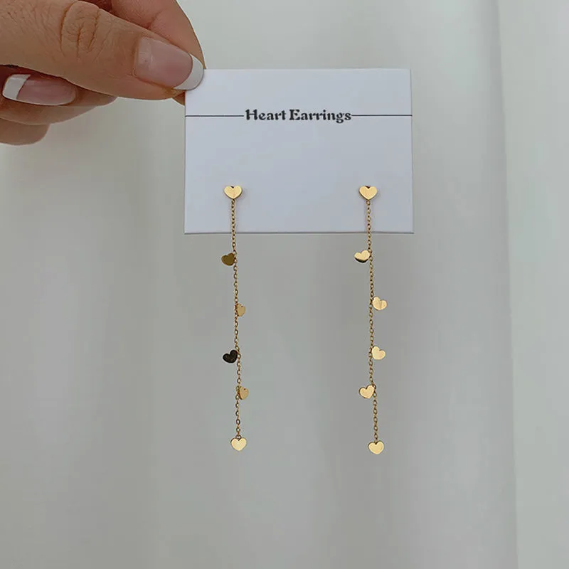 Tiny Heart Dangle Earrings