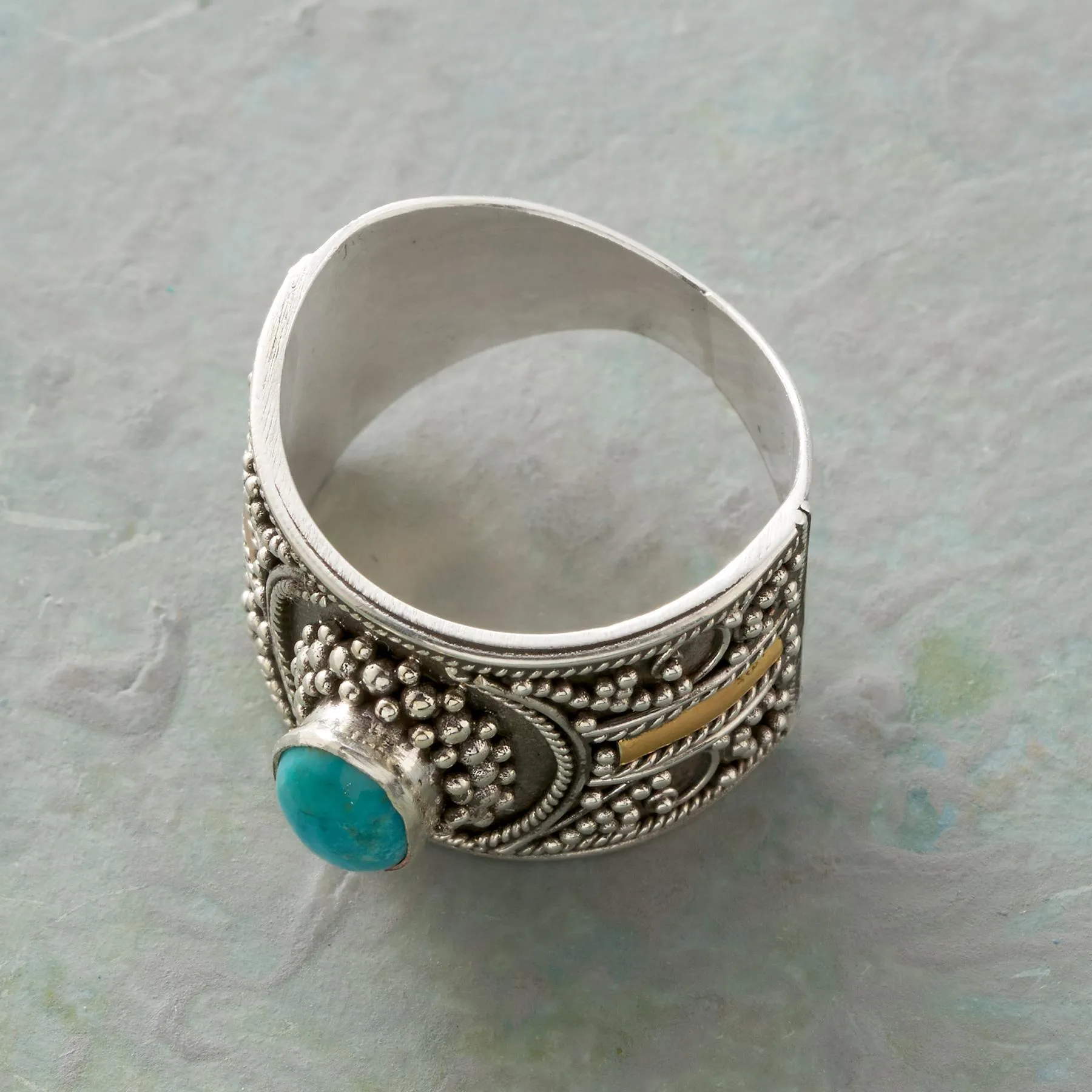 Top It Off Turquoise Ring