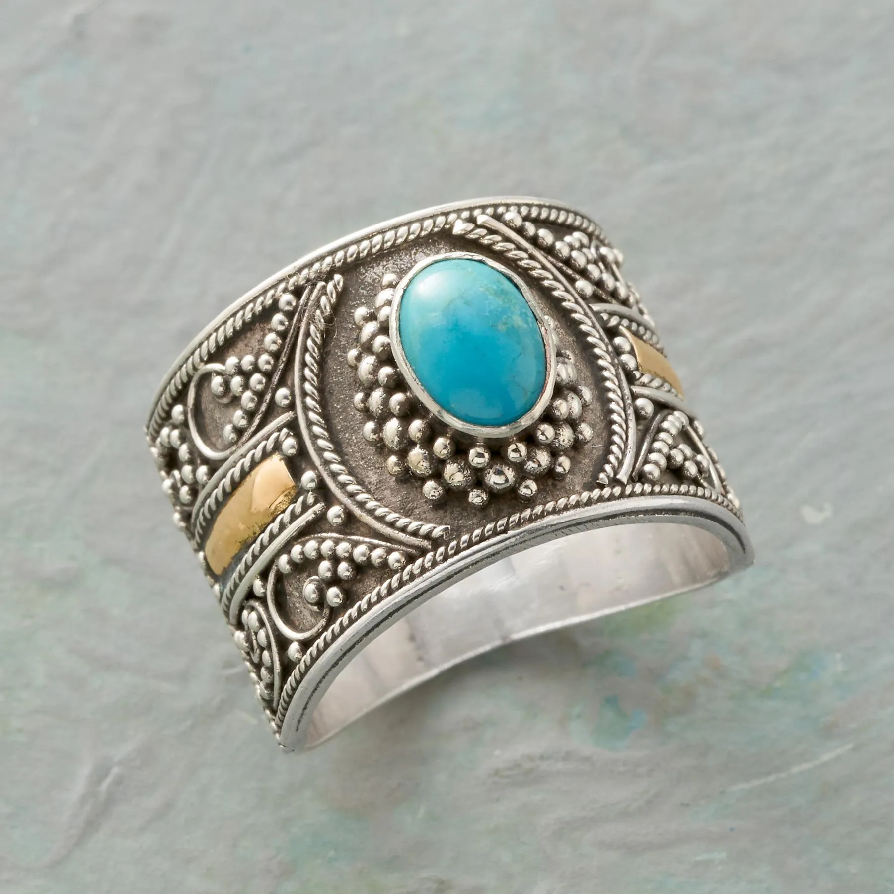 Top It Off Turquoise Ring