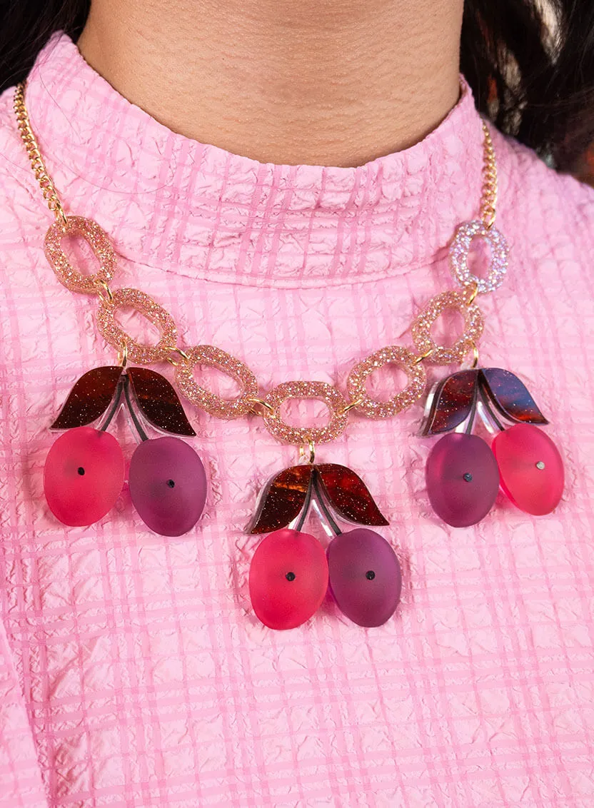 Victoria Plum Statement Necklace