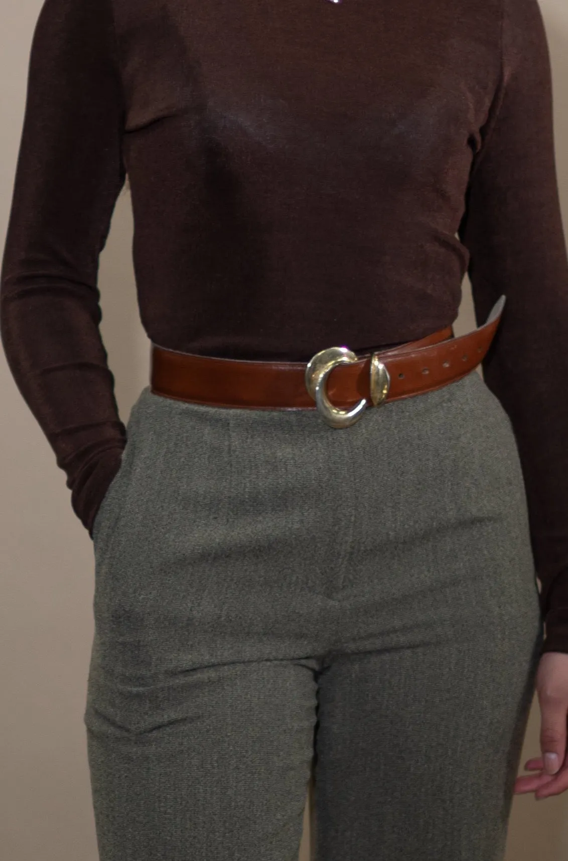 Vintage 80s Brown Belt