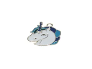 White Blue Unicorn Designer Charms
