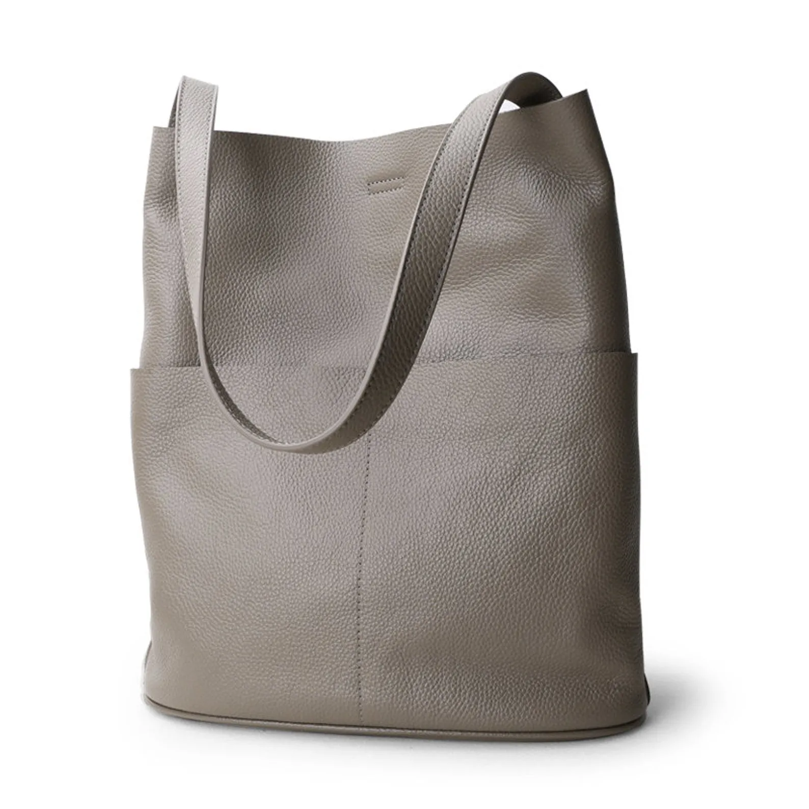 Women Handcrafted Leather Tote Bag Soft Leather Bucket Bag